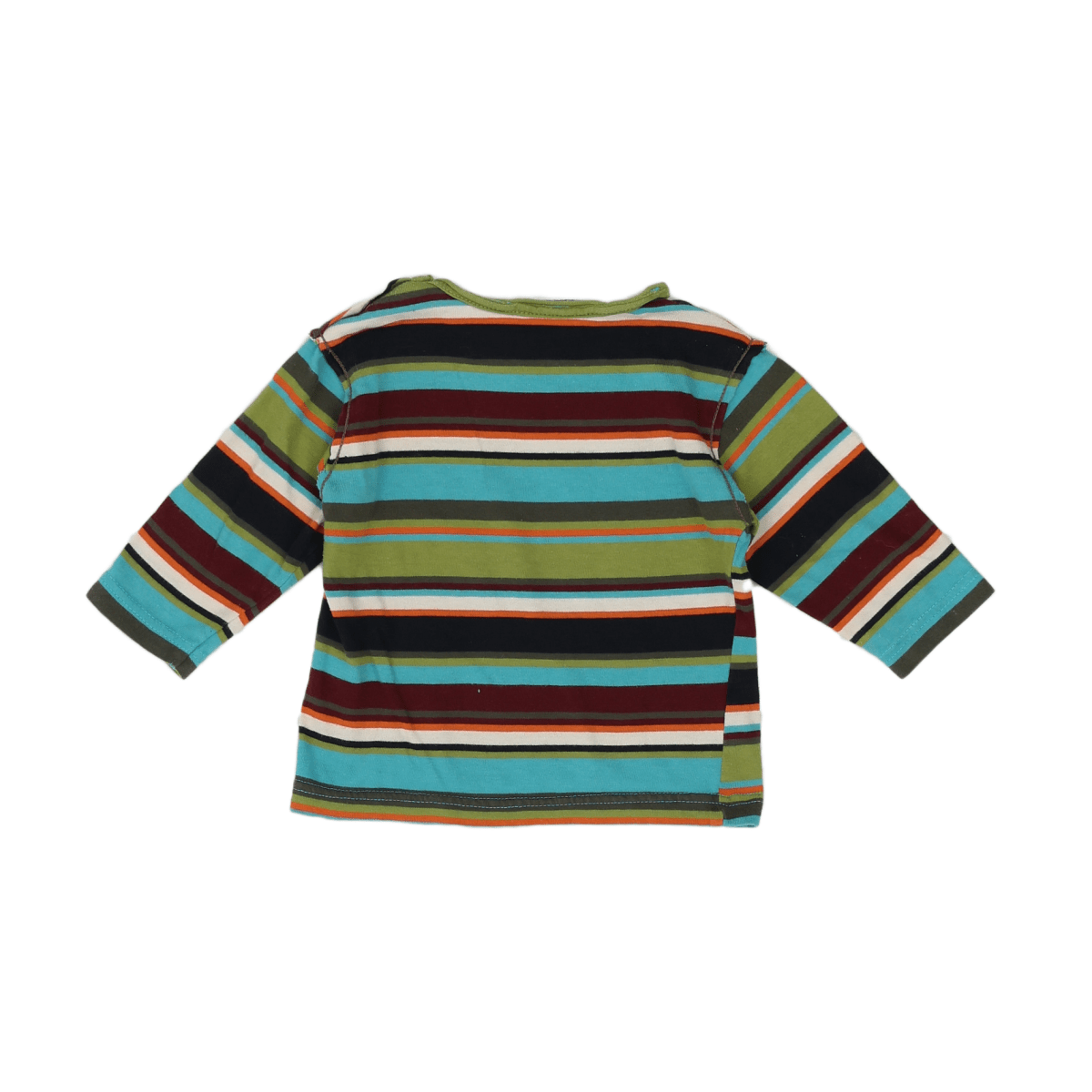 KENZO - T-shirt à manches courtes à rayures multicolores - 6 mois