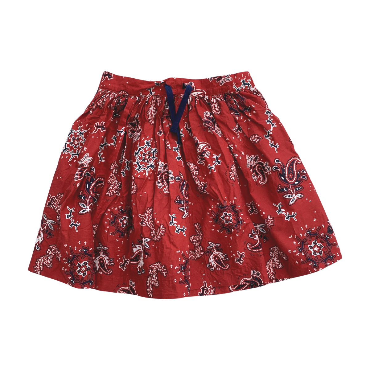 PETIT BATEAU - JUPE - ROUGE, BLANC - 10 ANS