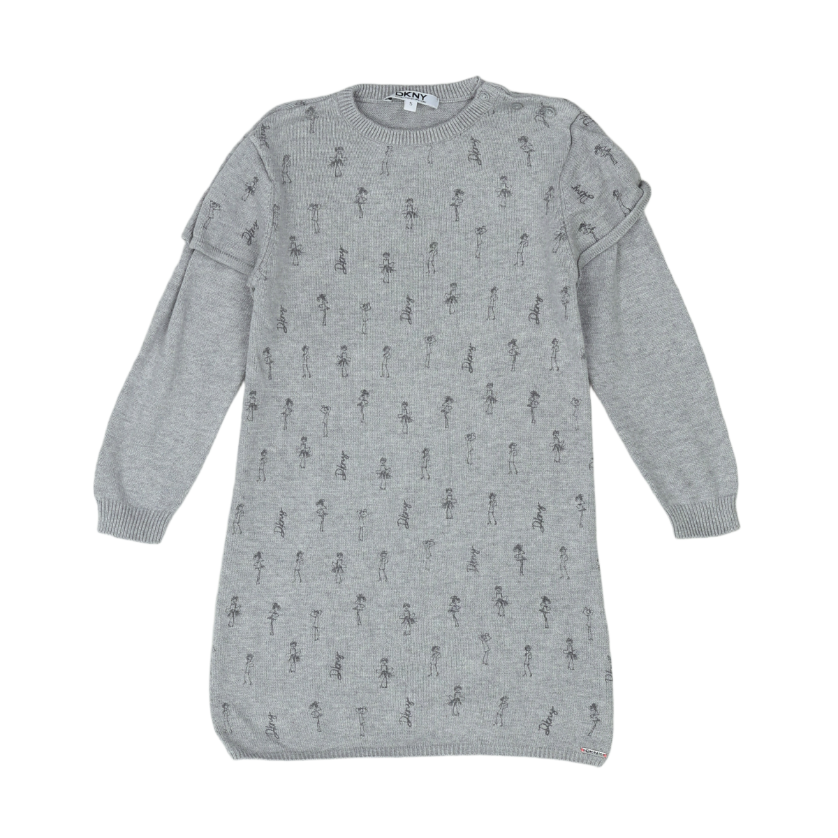 DKNY - ROBE - GRIS - 5 ANS