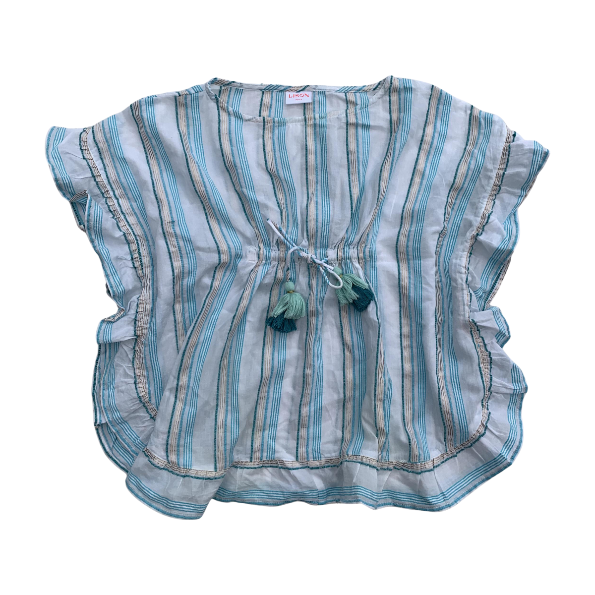 LISON PARIS - ROBE - BLANC, BLEU - 6 ANS