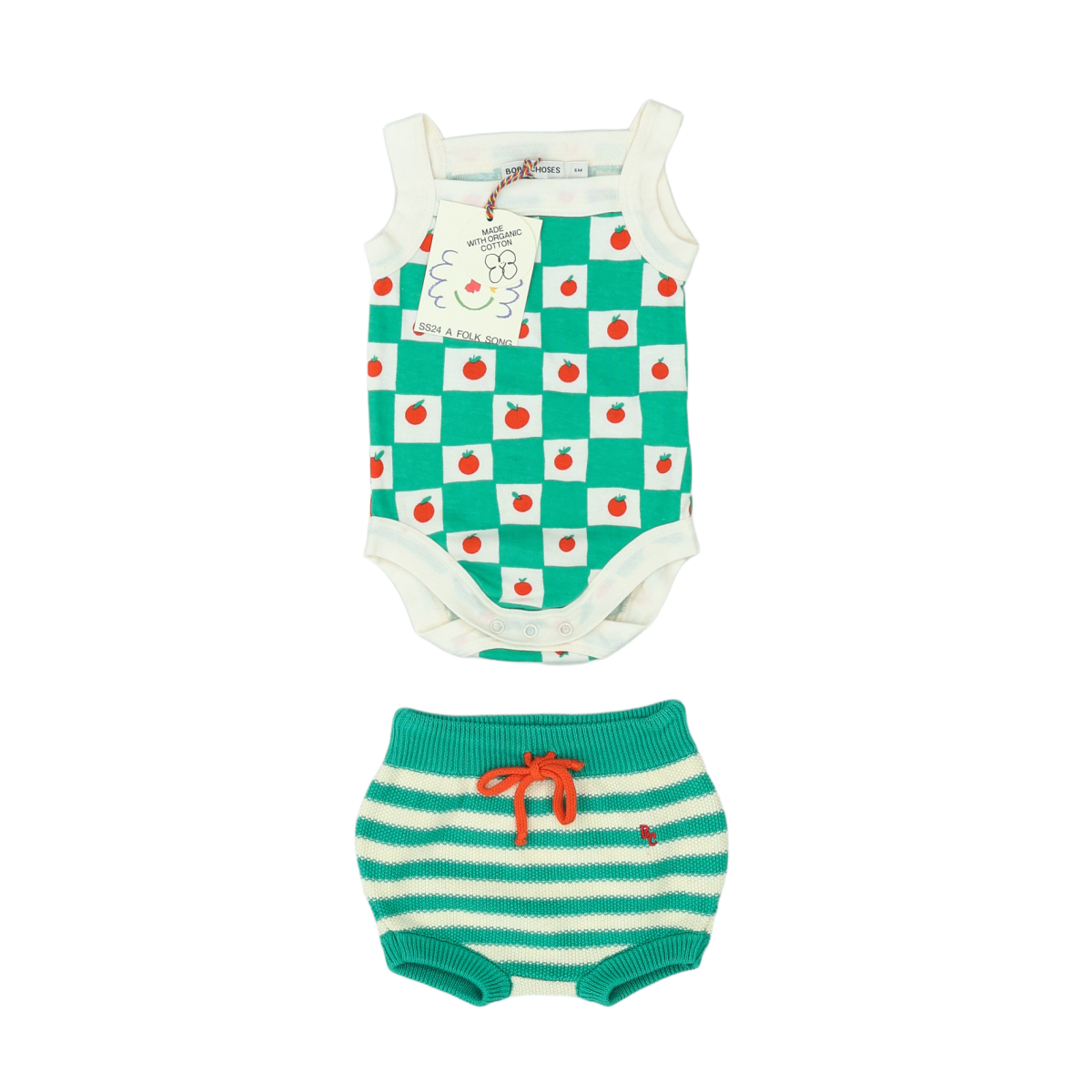 BOBO CHOSES - ENSEMBLE - VERT, BEIGE - 6 MOIS