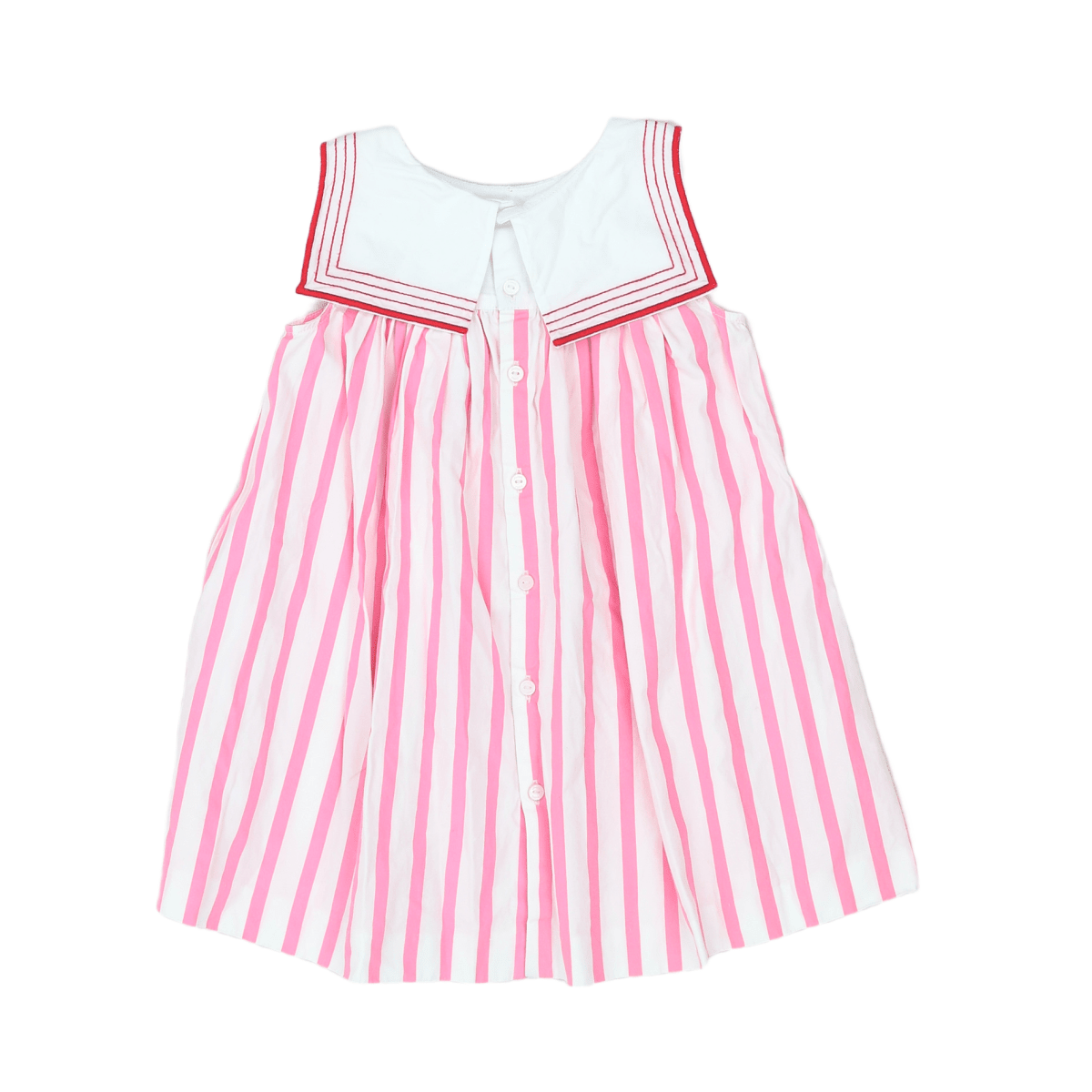 JACADI - KLEID - WEIß, ROSA - 24 MONATE