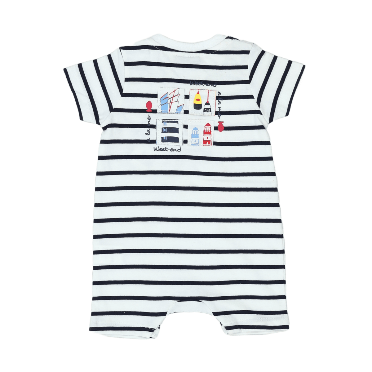 WEEK-END À LA MER - COMBINAISON - BLANC, BLEU - 6 MOIS