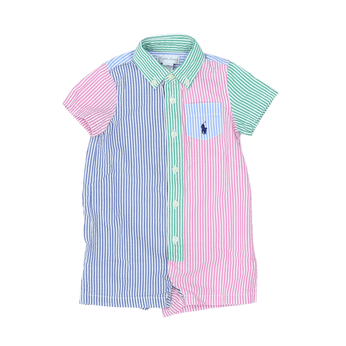 RALPH LAUREN - COMBISHORT - BLANC, MULTICOLORE - 6 MOIS