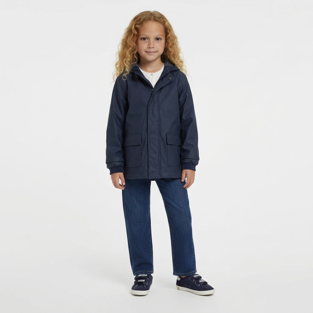 PETIT BATEAU - IMPERMÉABLE - BLEU - 4 ANS