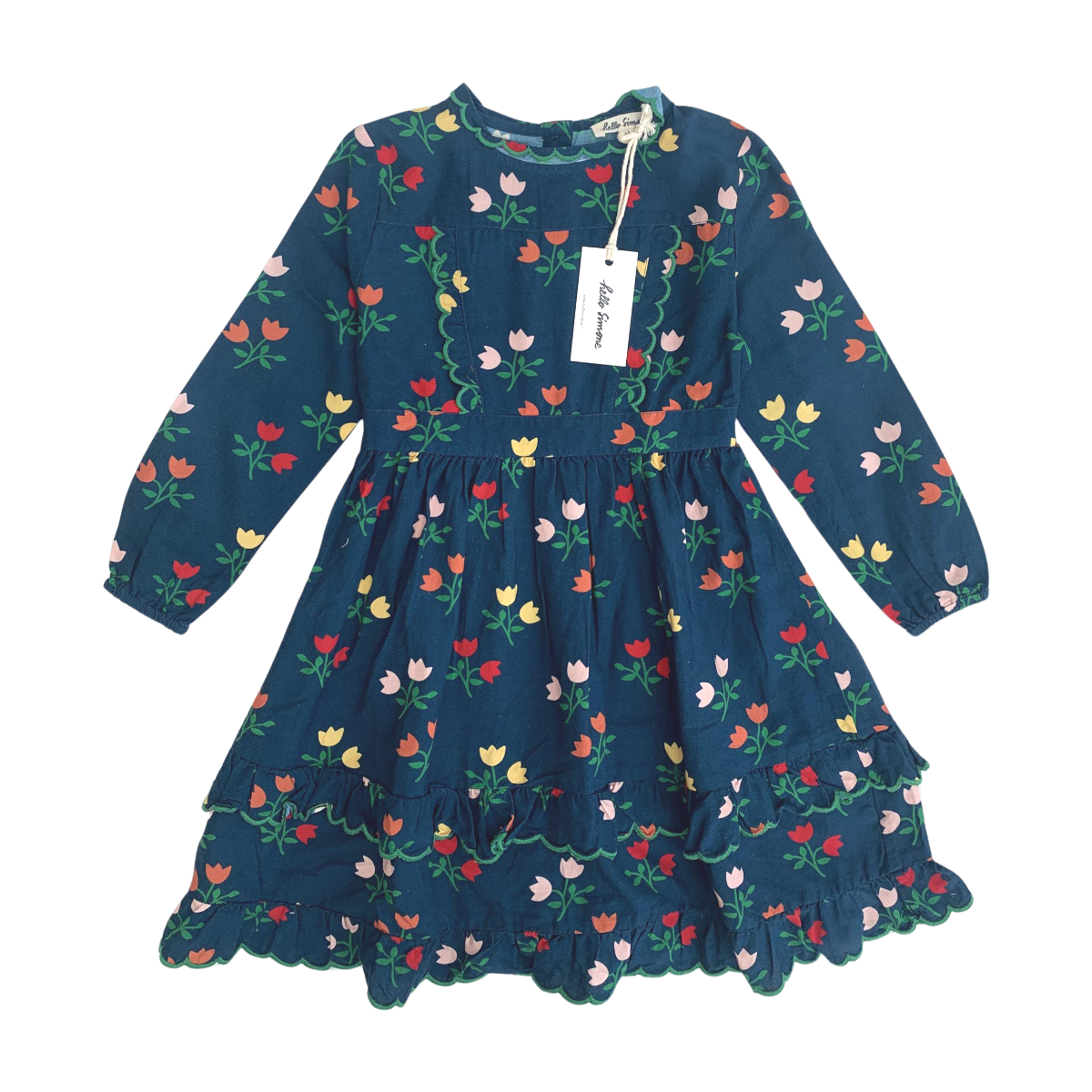HELLO SIMONE - ROBE - BLEU - 4 ANS