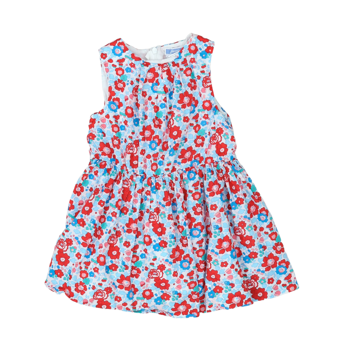 JACADI - ROBE - ROUGE, BLEU - 3 ANS