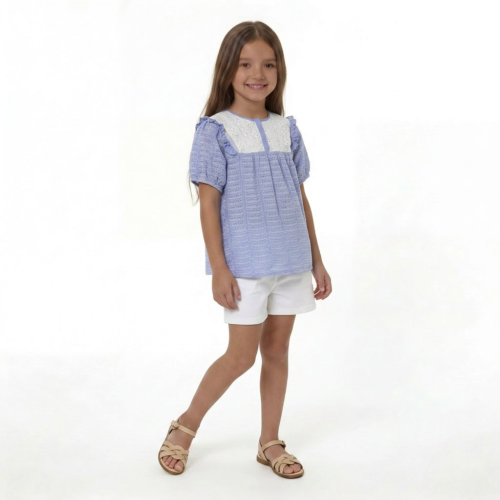FISH & KIDS - ROBE - BLEU, BLANC - 8 ANS