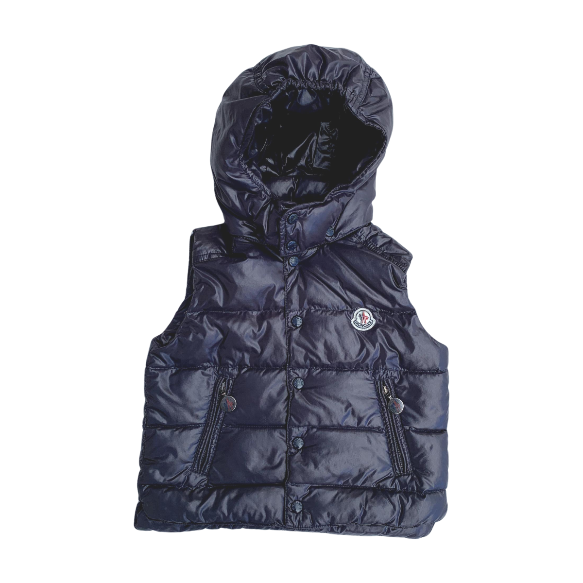 MONCLER - BLOUSON SANS MANCHE - BLEU - 24 MOIS