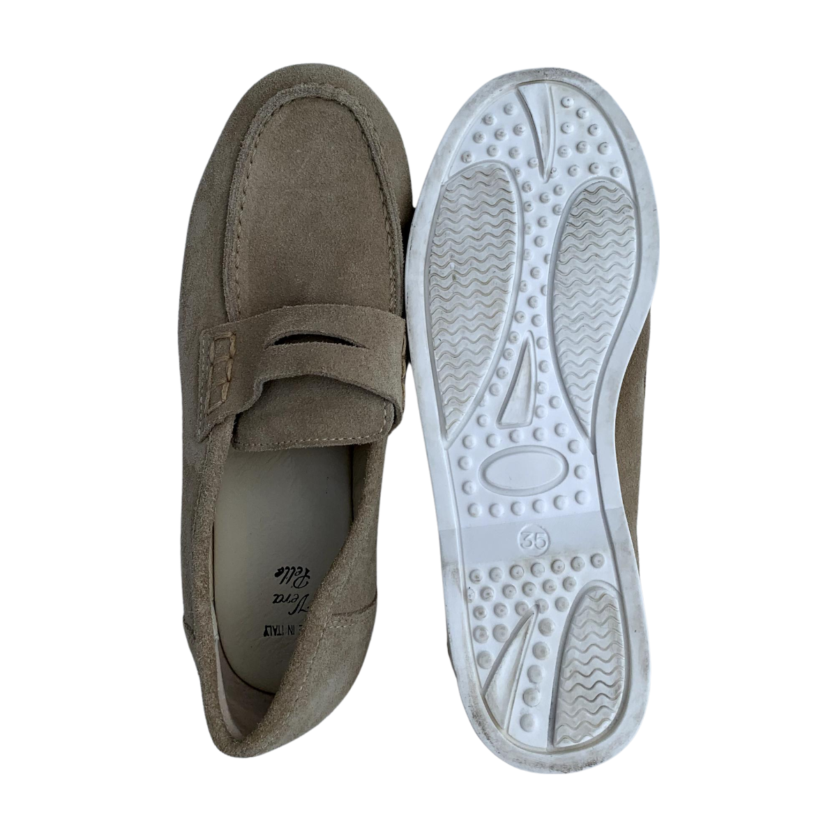 VERA PELLE MONACO - MOCASSINS - BEIGE -  35