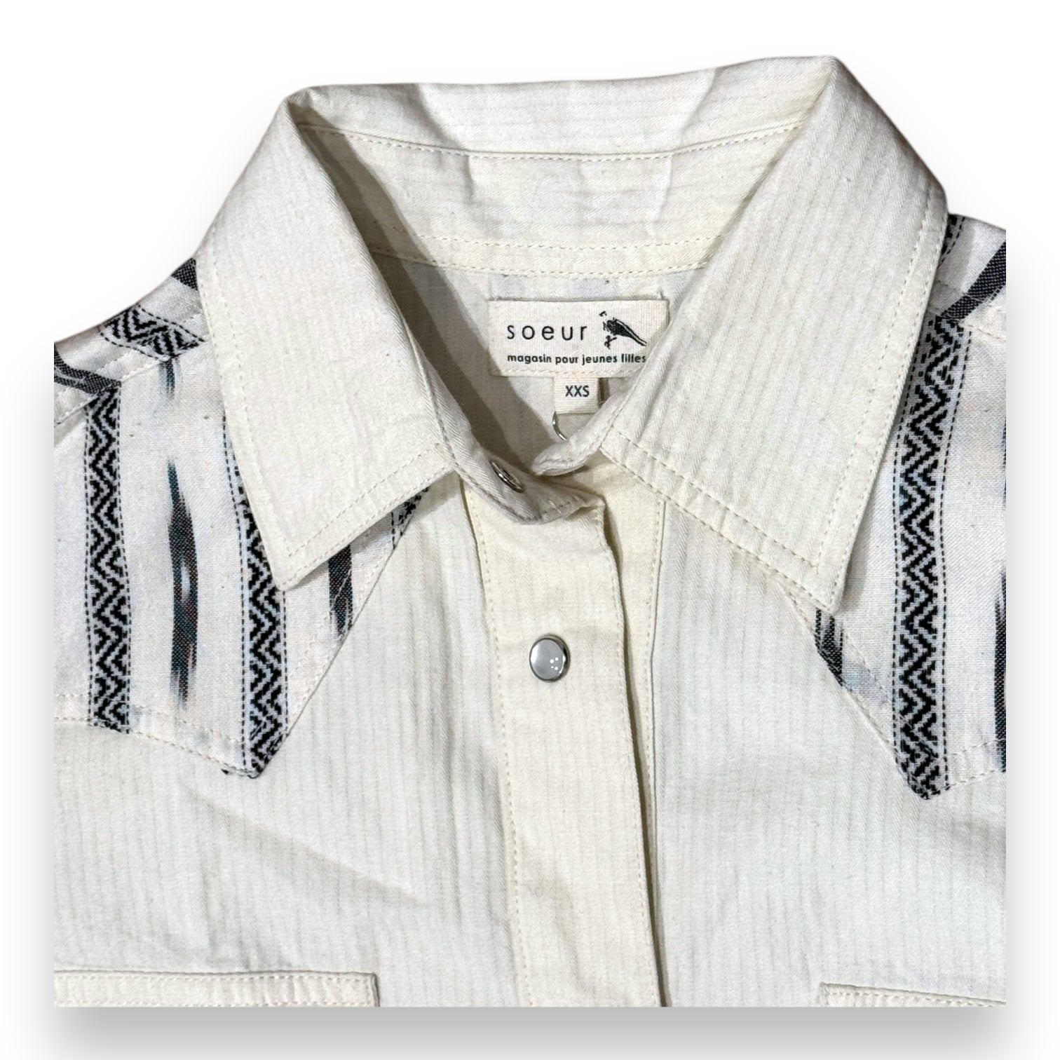 SOEUR - CHEMISE BLANC, NOIR - 9 ANS