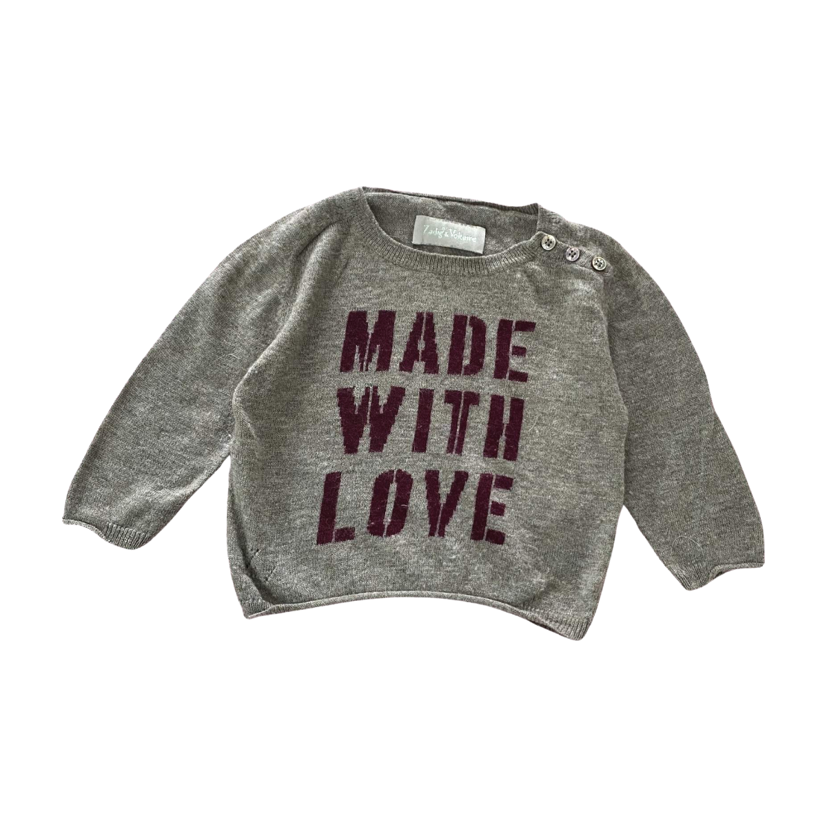ZADIG & VOLTAIRE - PULL - MARRON - 12 MOIS
