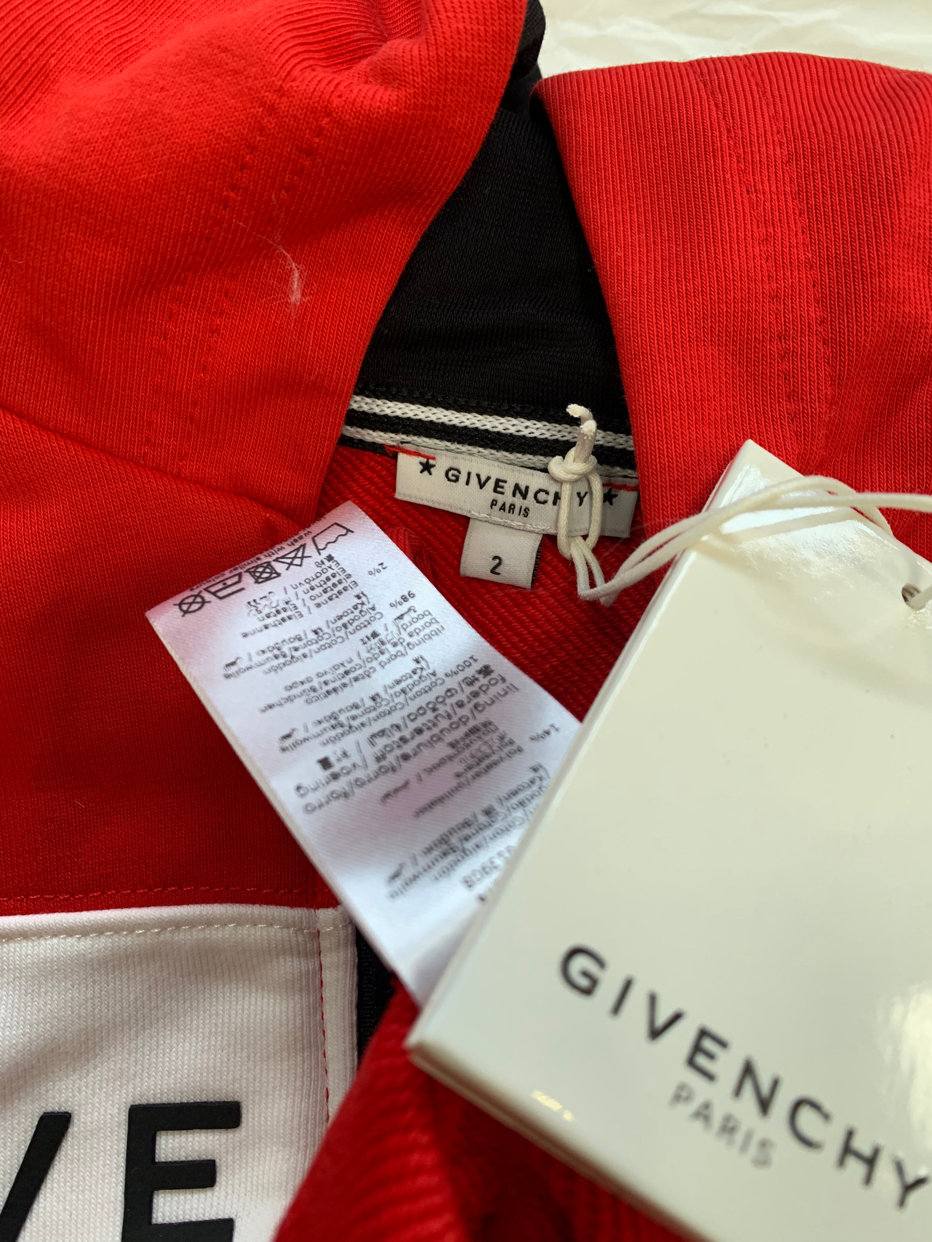 GIVENCHY - SWEATSHIRT - RED, WHITE - 24 MONTHS