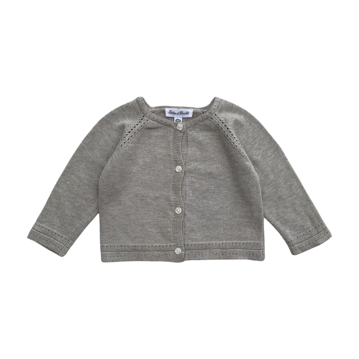 TARTINE & CHOCOLAT - CARDIGAN - BEIGE - 6 MOIS