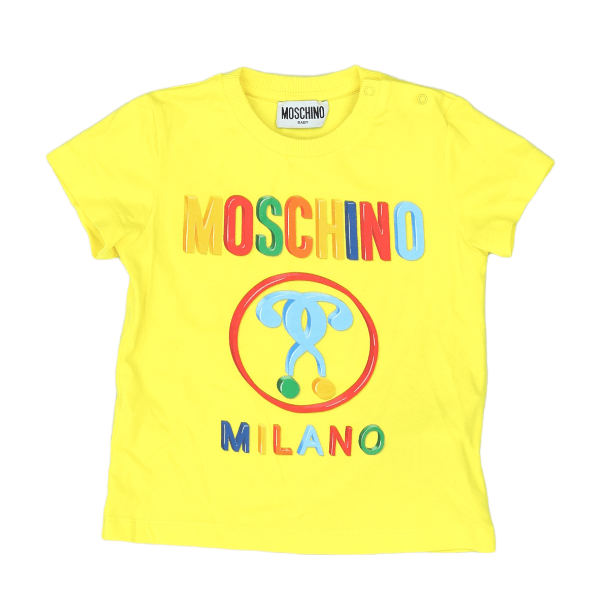 MOSCHINO - T-SHIRT - YELLOW, MULTICOLOR - 24 MONTHS