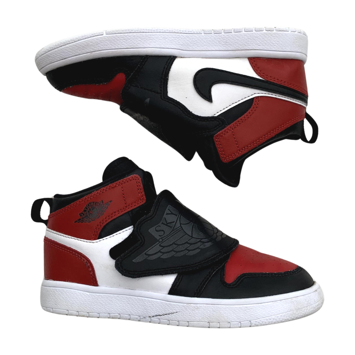 JORDAN - BASKETS - NOIR, ROUGE -  33