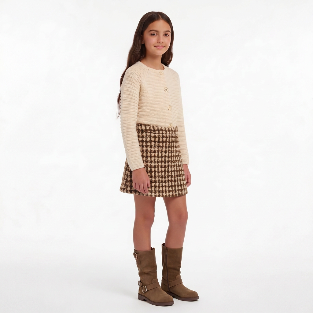 BONPOINT - JUPE - MARRON - 8 ANS