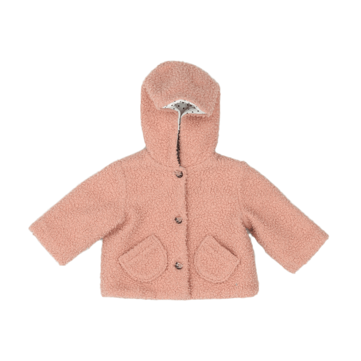 BONTON - Rosa Jacke mit Pelzeffekt - 18 Monate