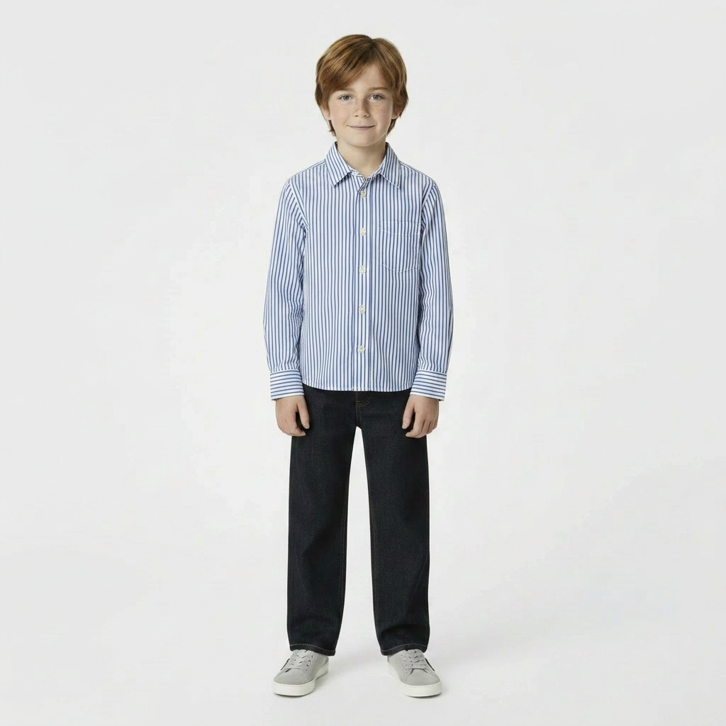 BELLEROSE - CHEMISE - BLANC, BLEU - 8 ANS