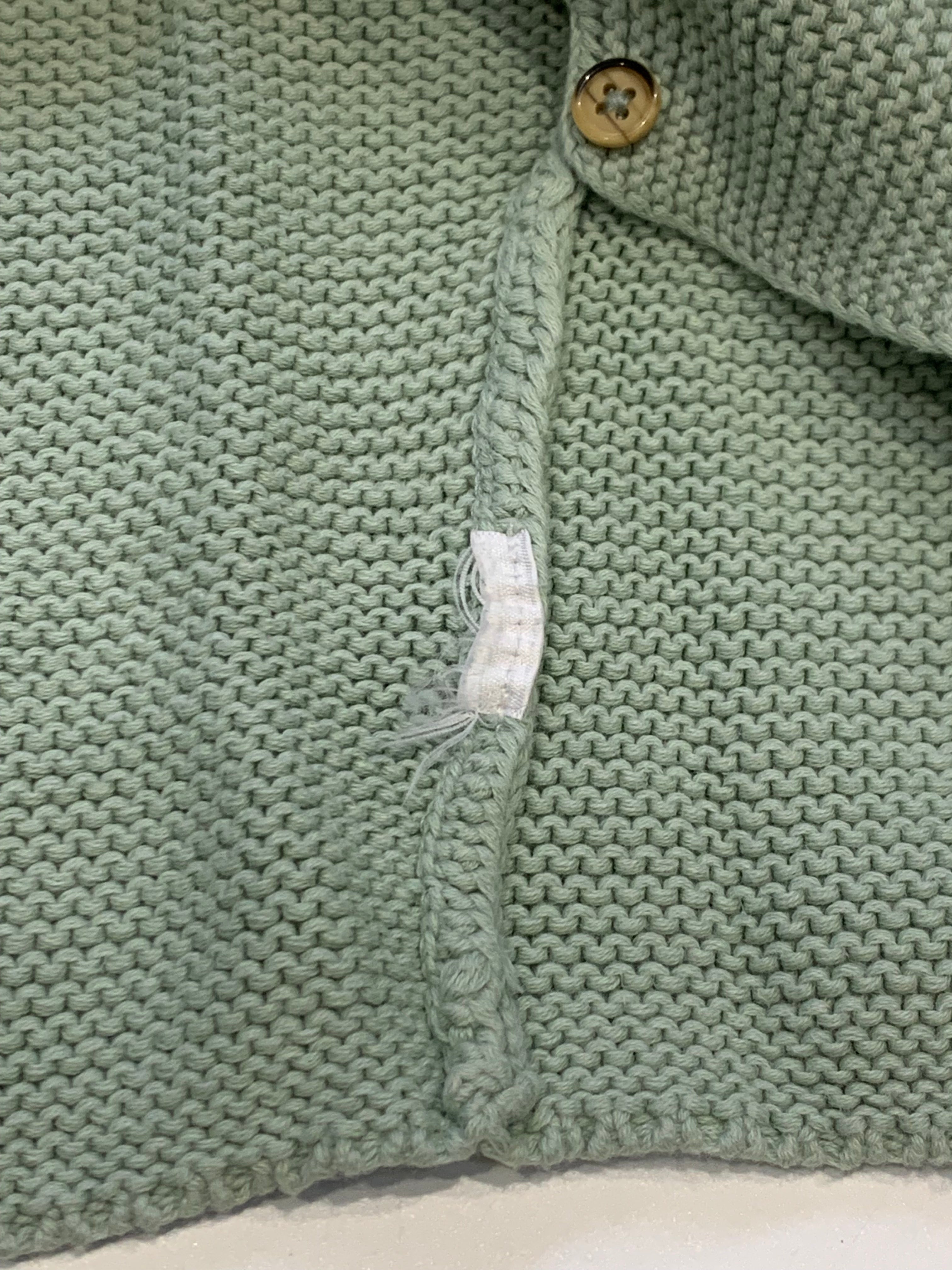 PETIT BATEAU - CARDIGAN - VERT - 6 MOIS