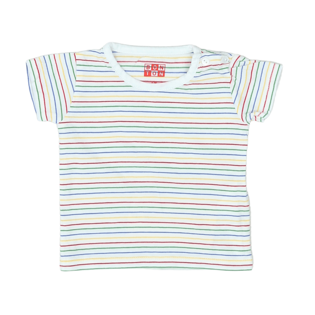 BONTON - T-SHIRT - WEIß, MEHRFARBIG - 6 MONATE