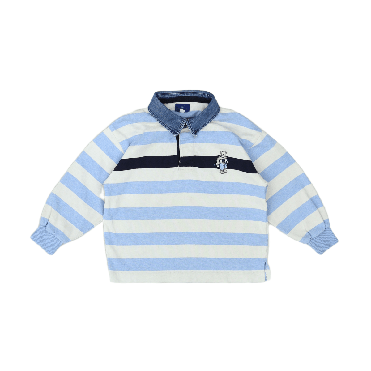 CYRILLUS - PULLOVER - WEIß, BLAU - 4 JAHRE