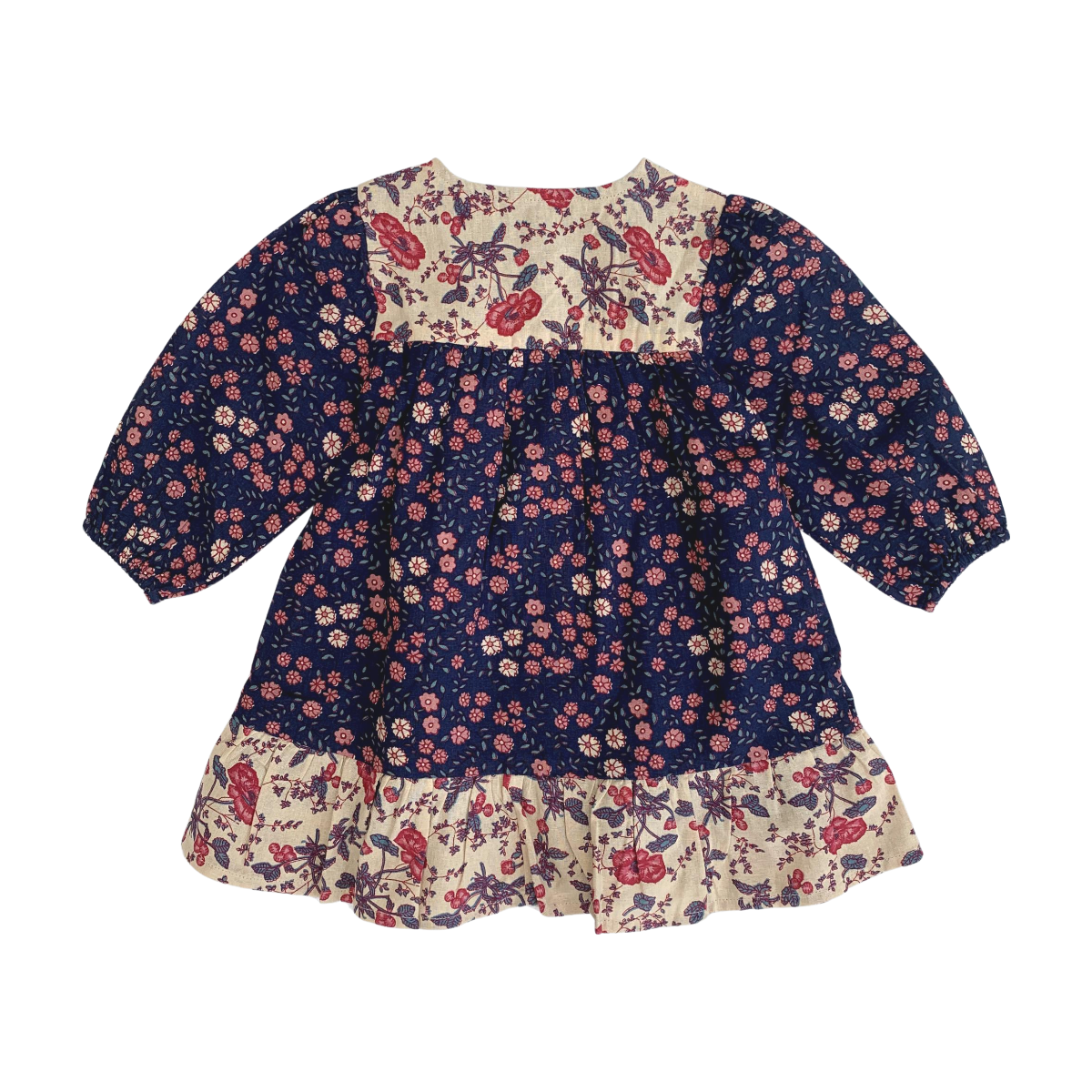 LOUISE MISHA - ROBE - BLEU, BEIGE - 18 MOIS