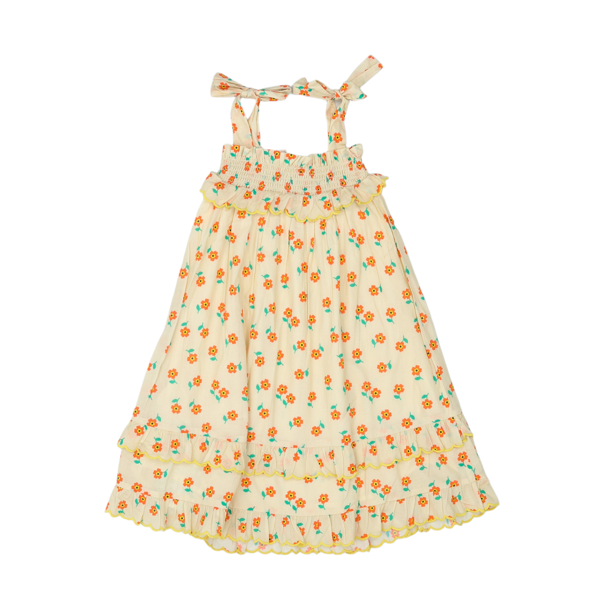 HELLO SIMONE - ROBE - ORANGE - 6 ANS