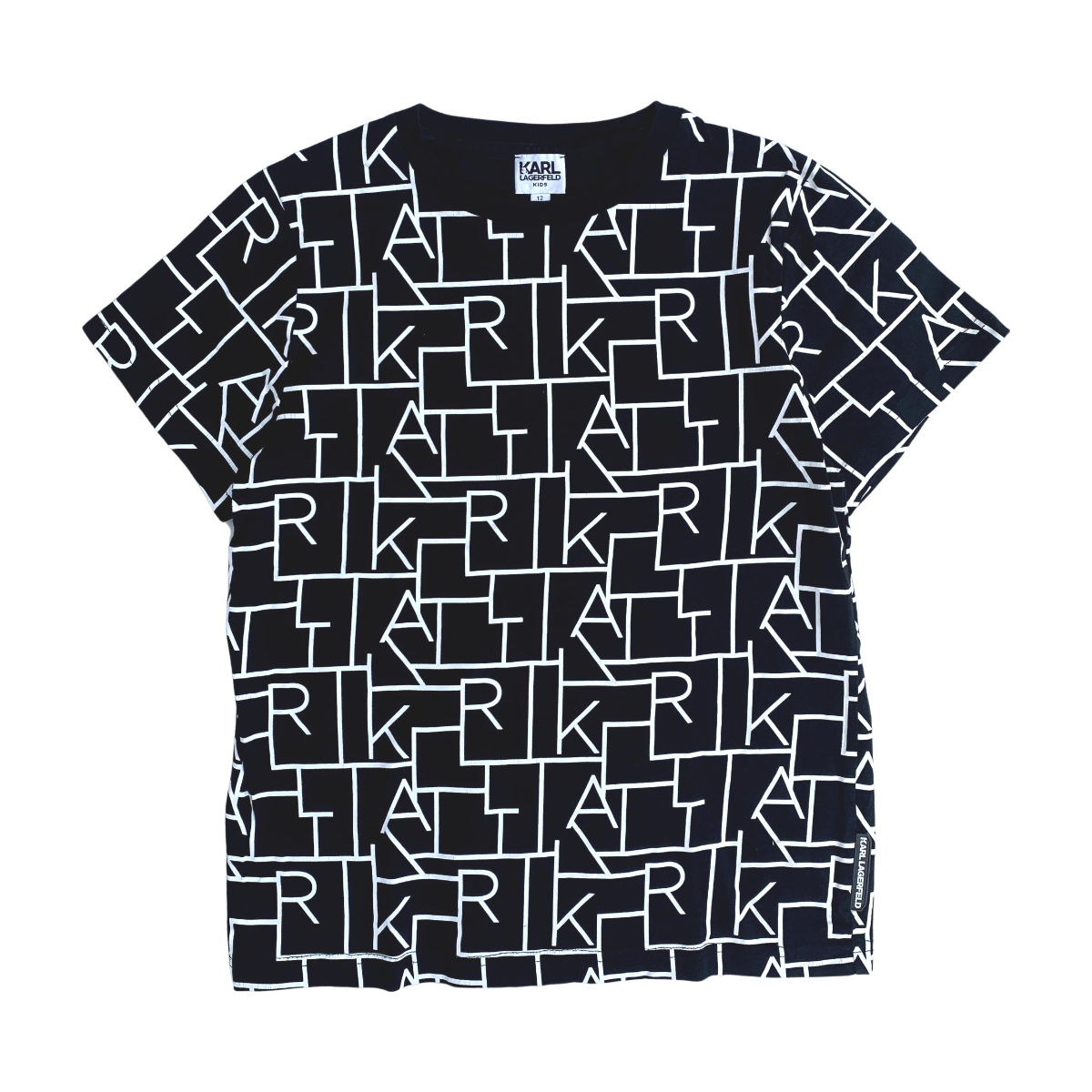 KARL LAGERFELD - T-SHIRT - NOIR, BLANC - 12 ANS