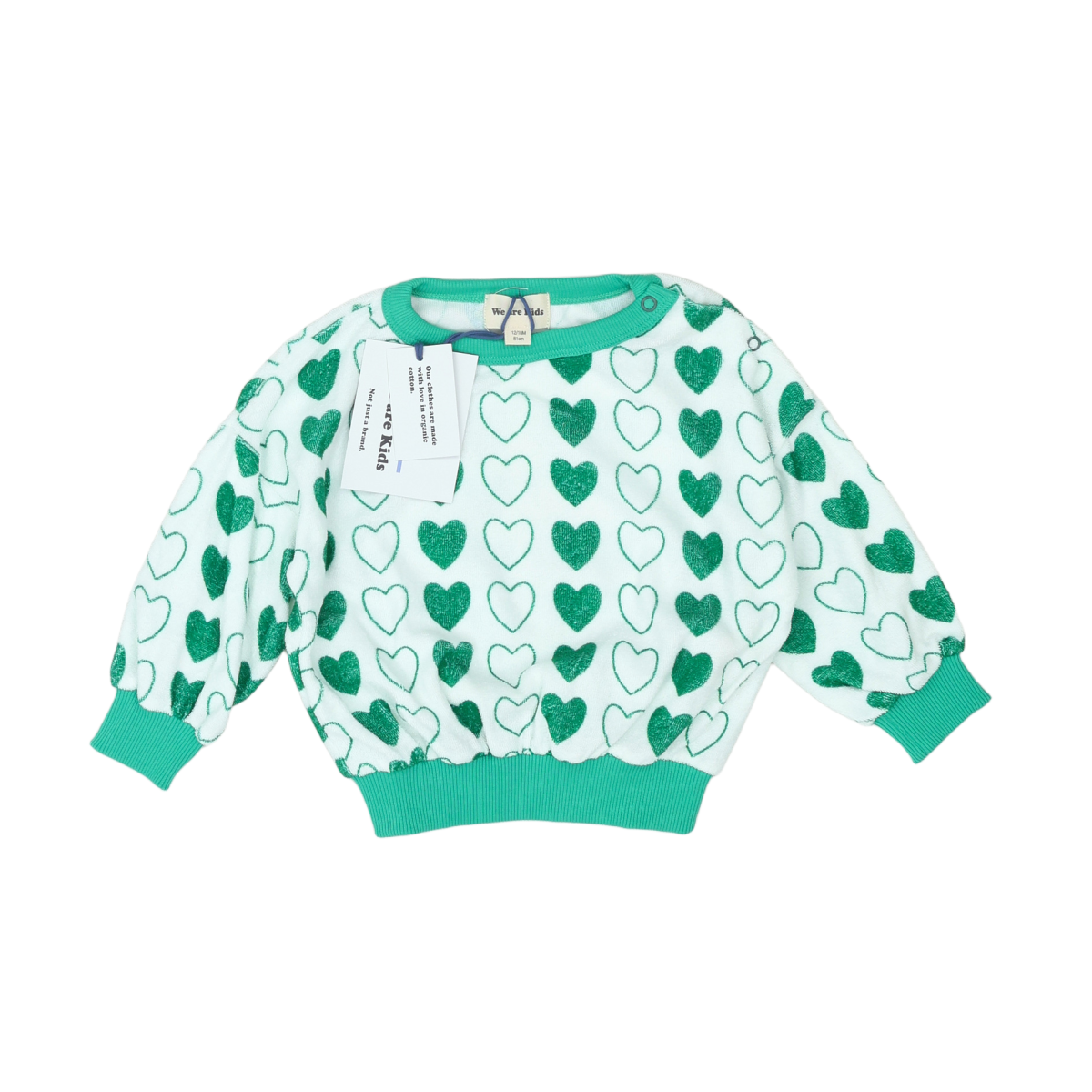 WE ARE KIDS - SWEAT - BLANC, VERT - 12 MOIS