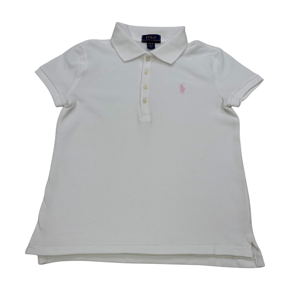 RALPH LAUREN - POLO - BLANC, ROSE - 8 ANS