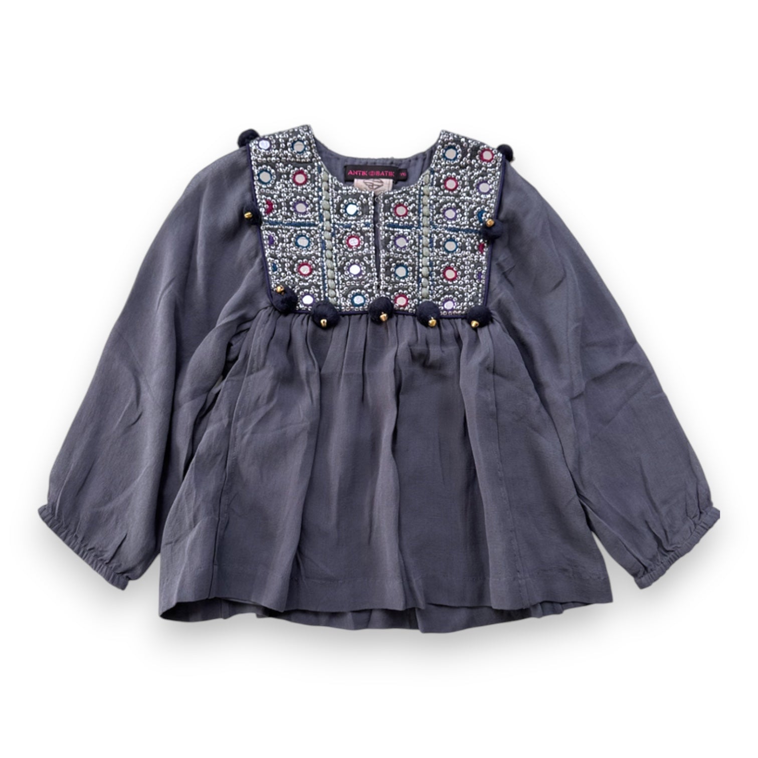 ANTIK BATIK - BLUSE - GRAU - 6 JAHRE