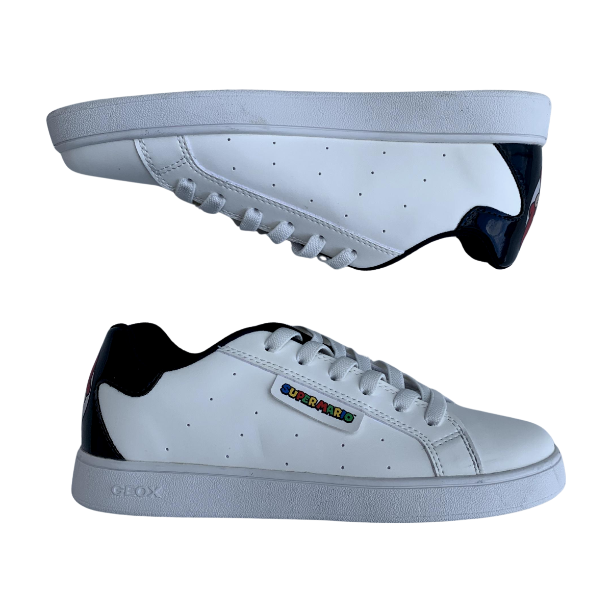 GEOX X SUPER MARIO  - BASKETS - BLANC -  35