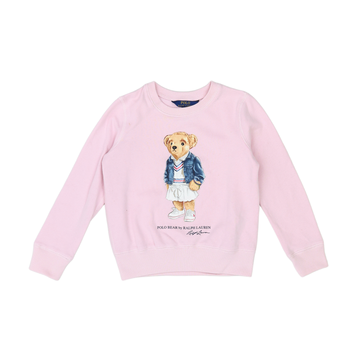 RALPH LAUREN - SWEAT - ROSE - 7 ANS