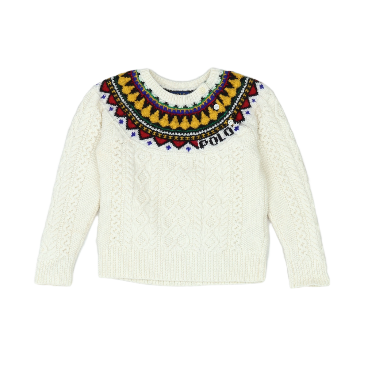 RALPH LAUREN - PULL - BLANC - 6 ANS