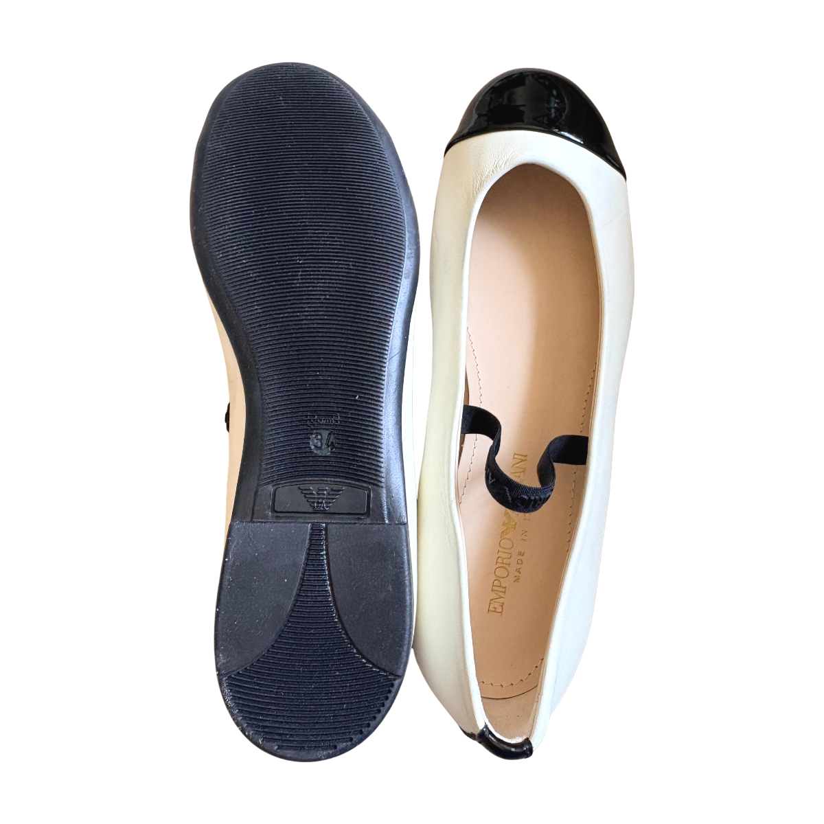 ARMANI - BALLERINES - BEIGE, NOIR -  34