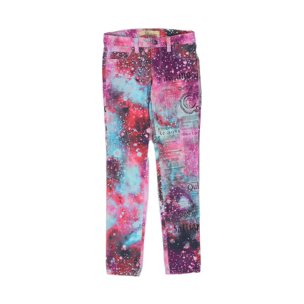 JOHN GALLIANO - PANTALON - ROSE, MULTICOLORE - 10 ANS