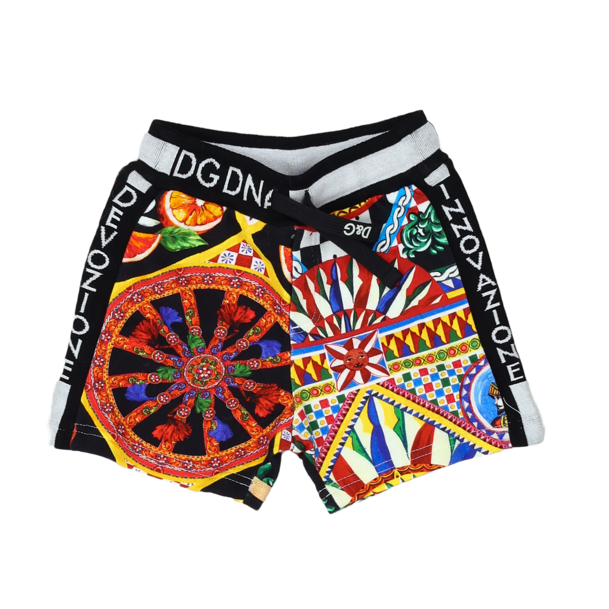DOLCE &amp; GABBANA - SHORTS - BLACK, MULTICOLOR - 12 MONTHS