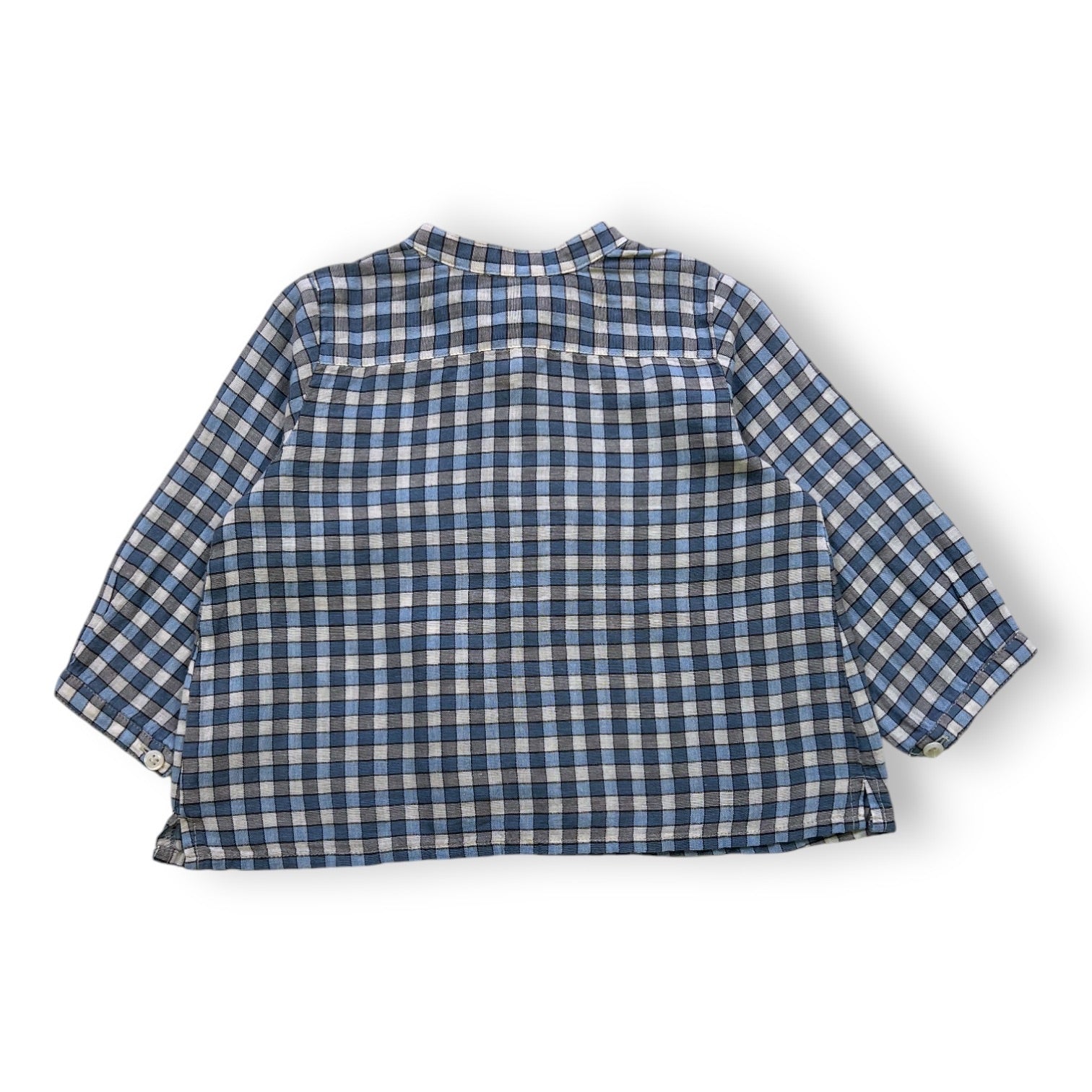 BONPOINT - BLOUSE - BLUE, GREY - 6 MONTHS