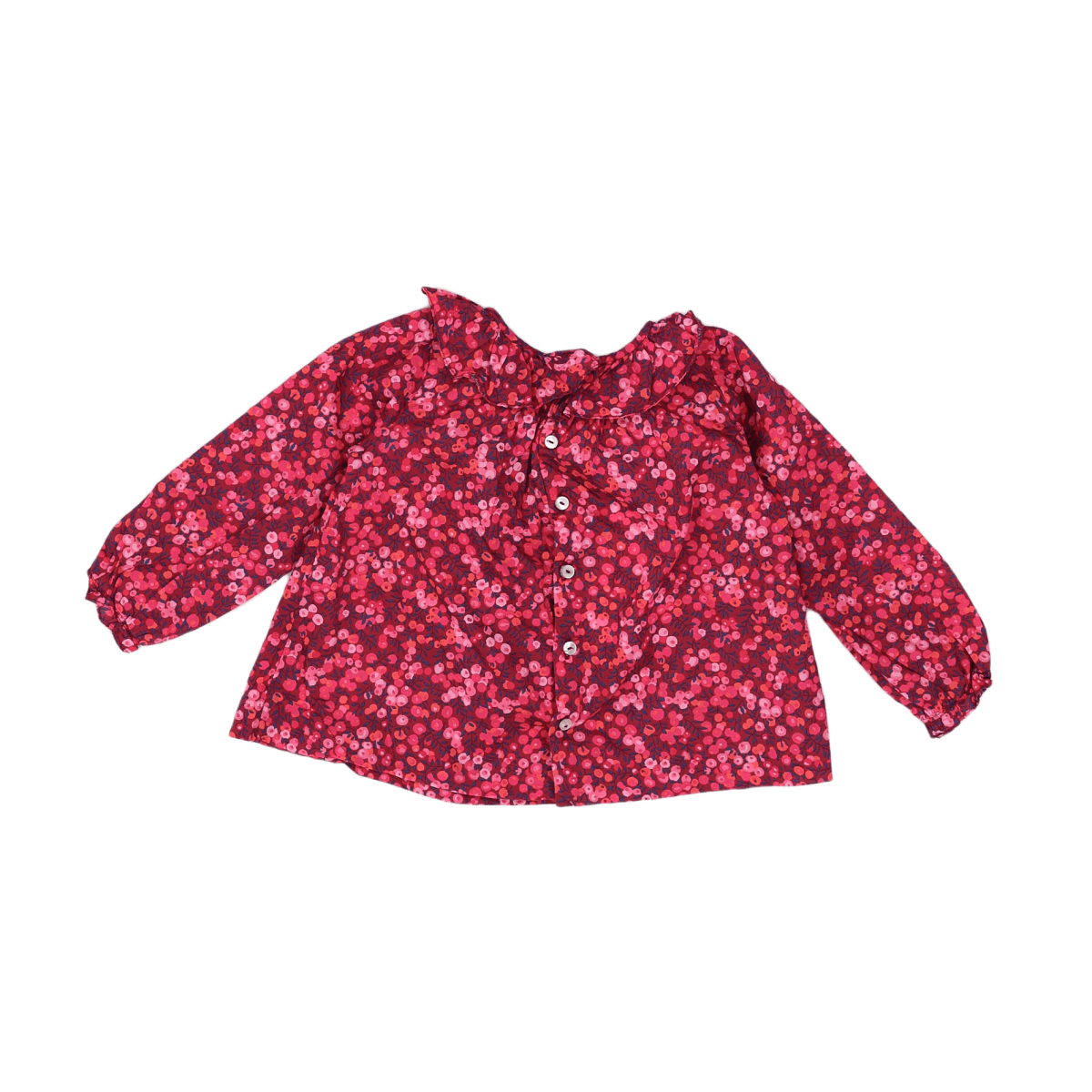 JACADI - BLOUSE - ROUGE, ROSE - 24 MOIS