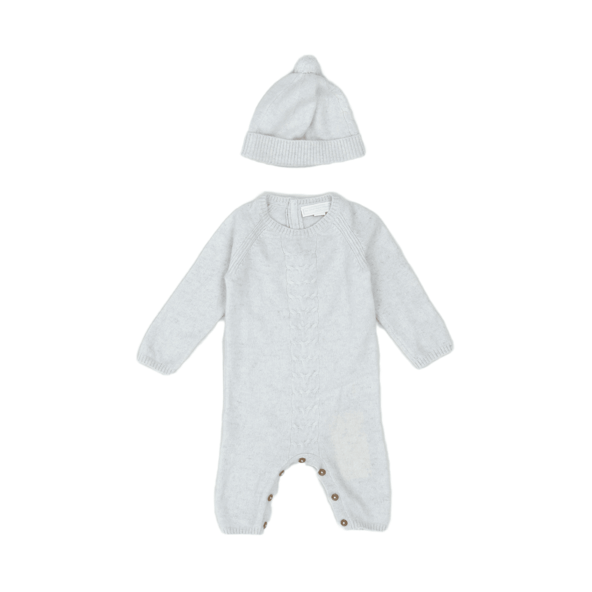 THE LITTLE WHITE COMPANY - JUMPSUIT - GREY - 0 MONTHS