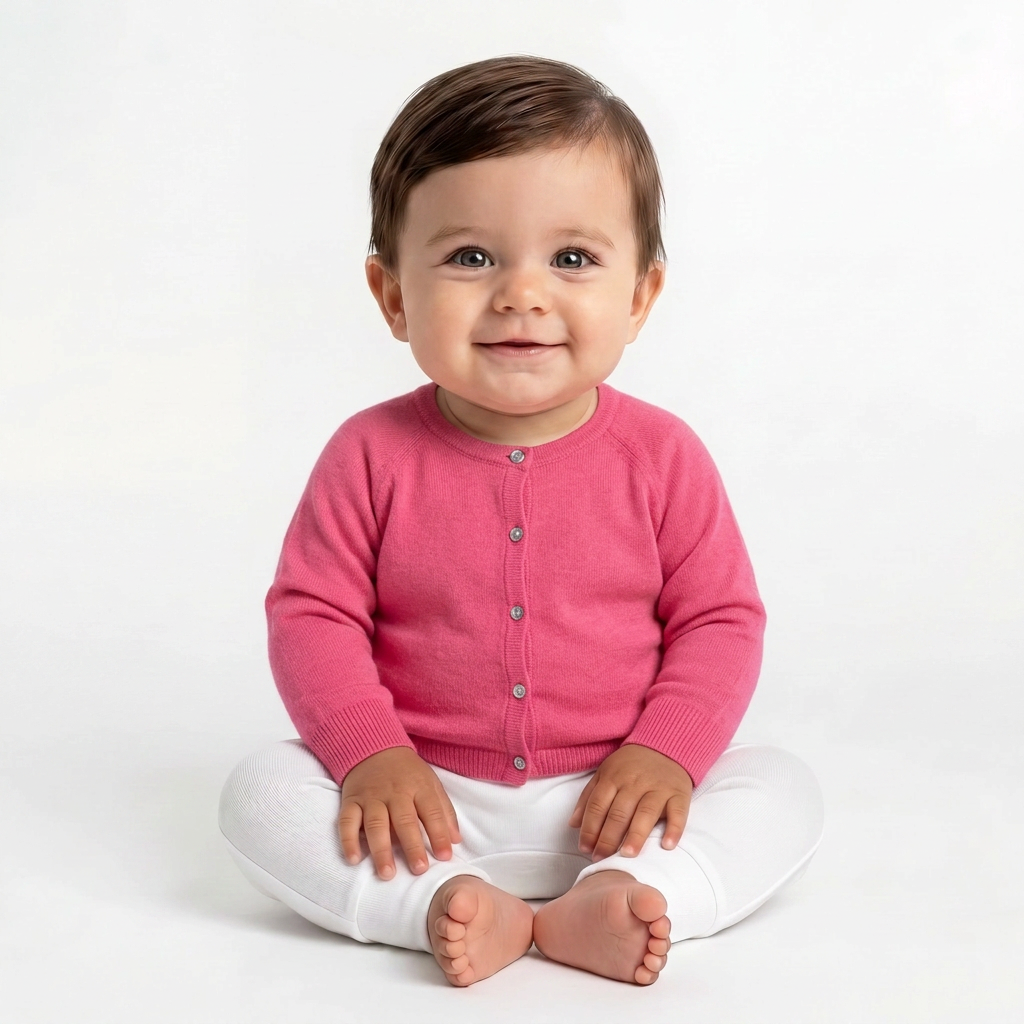 ILOVEGORGEOUS - Cardigan rose vif - 0/6 mois