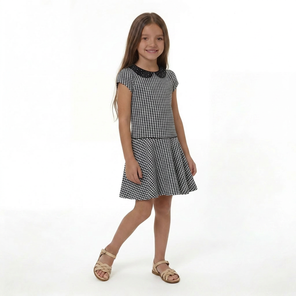 MAYORAL - ROBE - NOIR, BLANC - 9 ANS