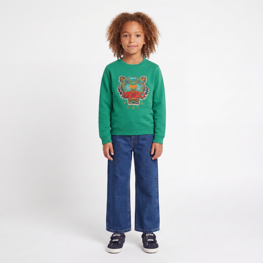 KENZO - SWEAT - VERT - 12 ANS