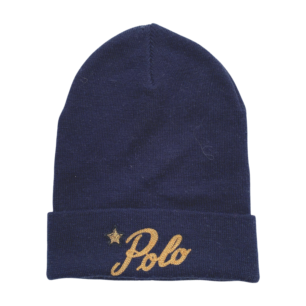 RALPH LAUREN - BONNET - BLEU, OR - 8 ANS