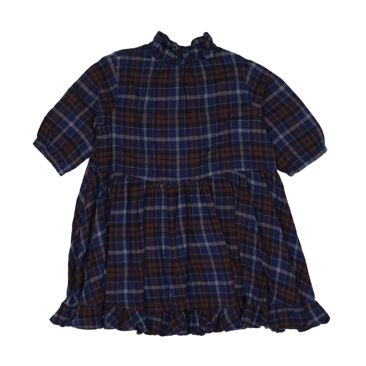 BONPOINT - ROBE - BLEU, MARRON - 8 ANS