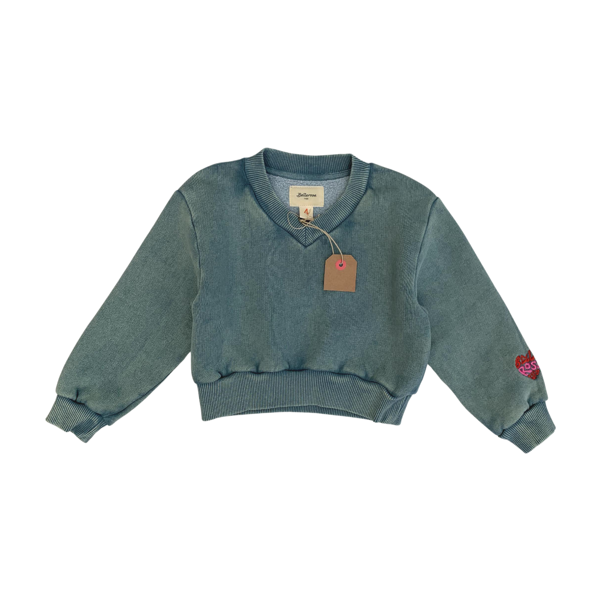 BELLEROSE - PULL - VERT, BLEU - 4 ANS