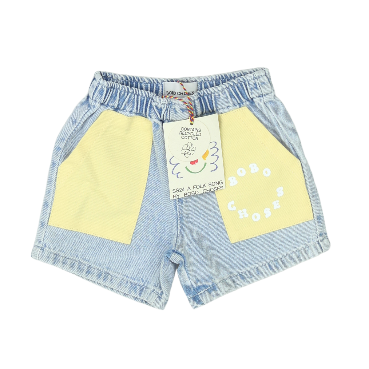 BOBO CHOSES - SHORT - BLEU, JAUNE - 24 MOIS