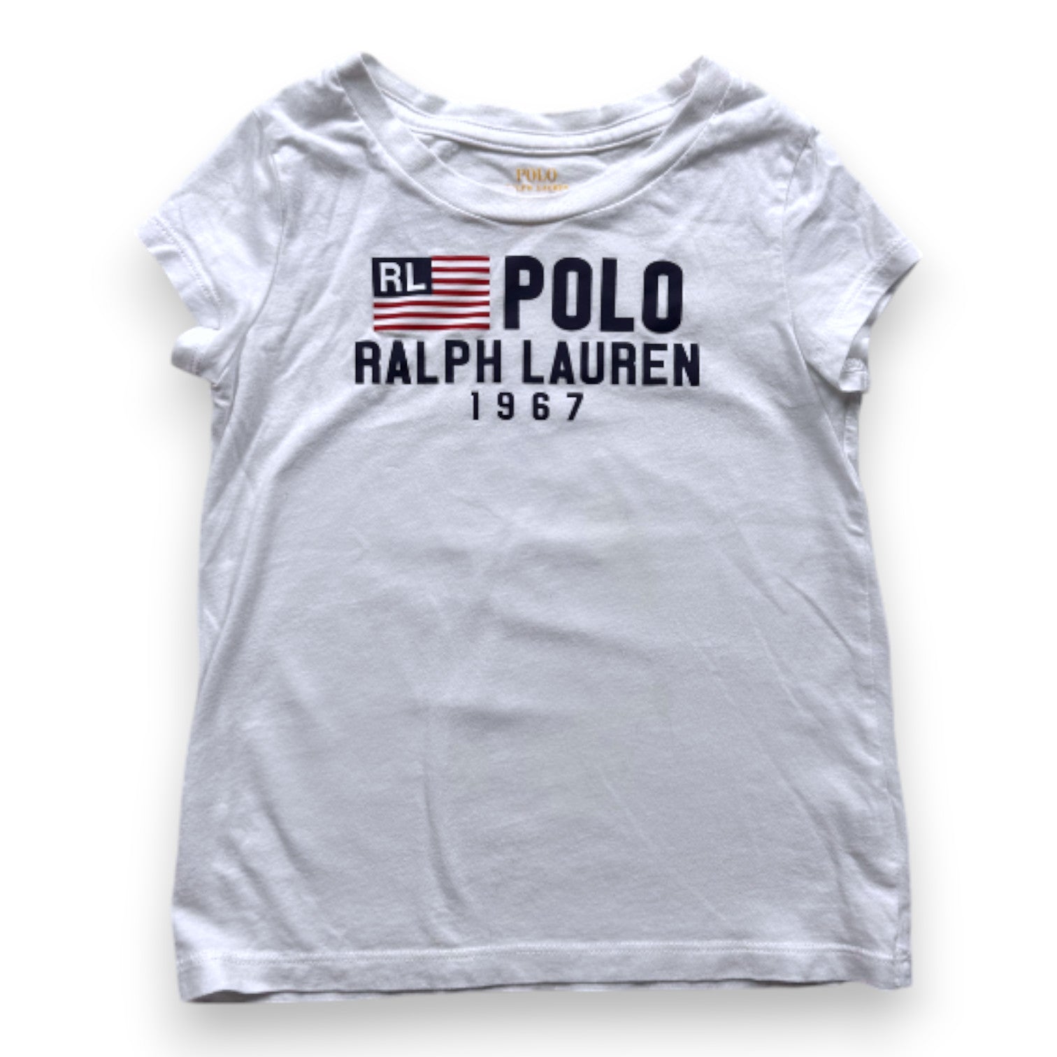 RALPH LAUREN - Weißes, kurzärmliges, bedrucktes T-Shirt - 3 Jahre