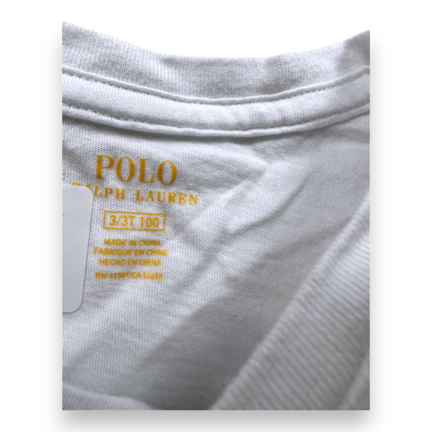 RALPH LAUREN - Weißes, kurzärmliges, bedrucktes T-Shirt - 3 Jahre